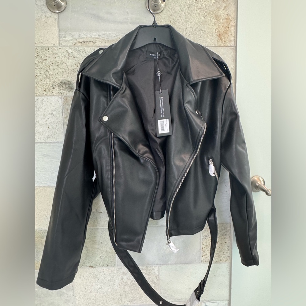 White Fox Boutique Black Leather Jacket
